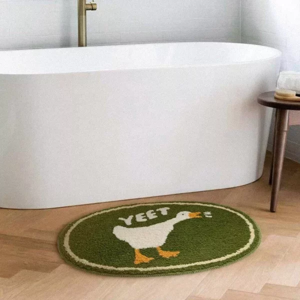 Charming Duck-Themed Soft Bathroom Rug - Image 5