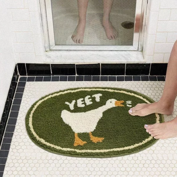 Charming Duck-Themed Soft Bathroom Rug