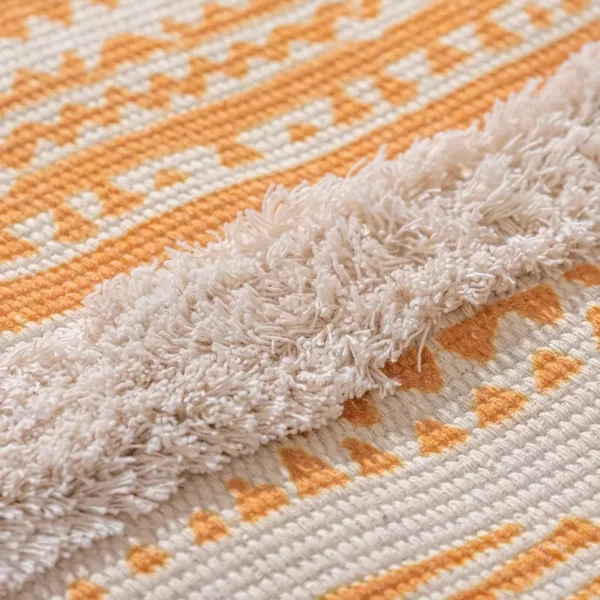 Bohemian Cotton Linen Woven Tassel Rug - Image 6