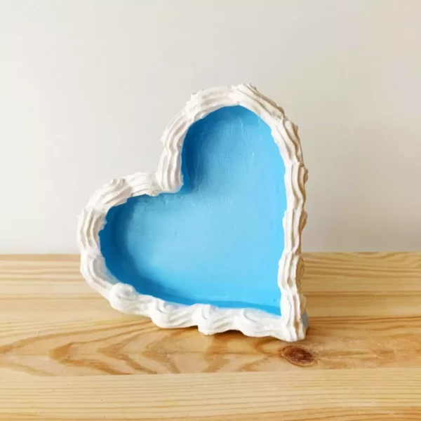 Heart-Shaped Resin Jewelry Organizer Tray for Rings, Necklaces, and Bracelets