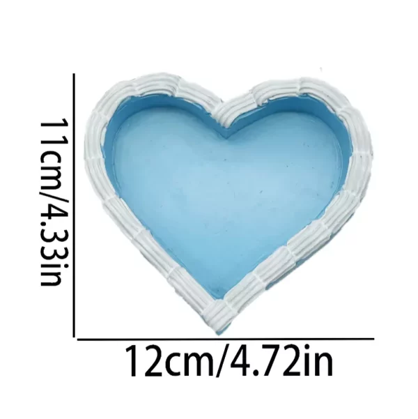 Heart-Shaped Resin Jewelry Organizer Tray for Rings, Necklaces, and Bracelets