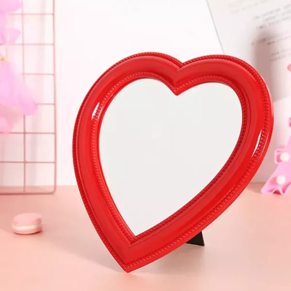 Heart-Shaped Decorative Wall & Desk Mirror for Home Decor