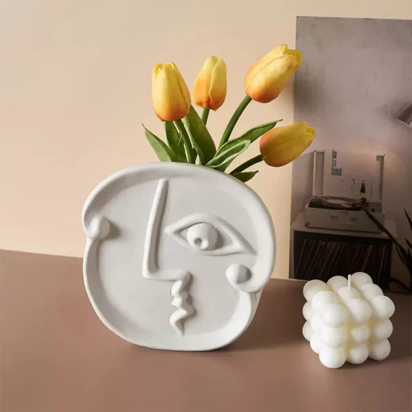 Creative Nordic Ceramic Face Vase