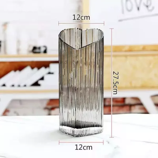 Modern Heart-Shaped Glass Vase