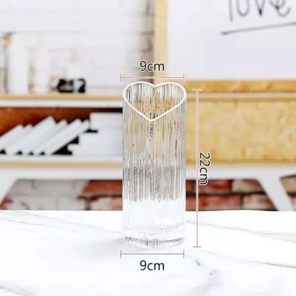 Modern Heart-Shaped Glass Vase