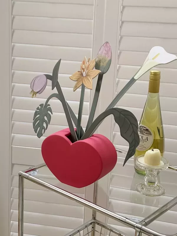 Pink Love Ceramic Vase