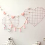 Heart-Shaped Wall Photo Grid Panel for Home Decor