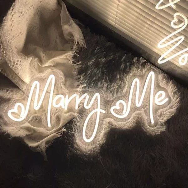 LED Neon "Marry Me" Proposal & Wedding Decor Light Sign