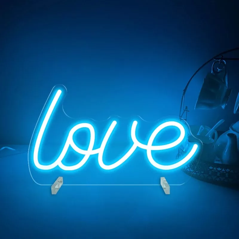 Chic LED Neon Love Sign – Aesthetic Room & Night Light Decor