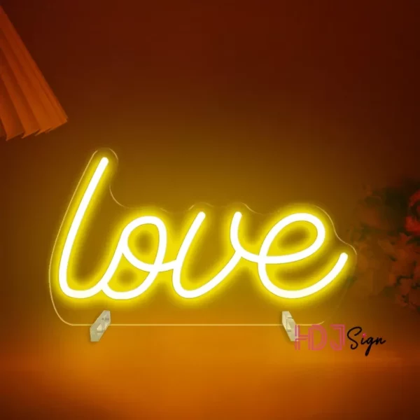 Chic LED Neon Love Sign – Aesthetic Room & Night Light Decor