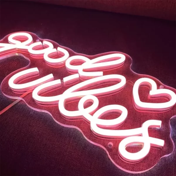 LED Neon “Good Vibes” Sign for Beauty, Gaming, and Party Decor