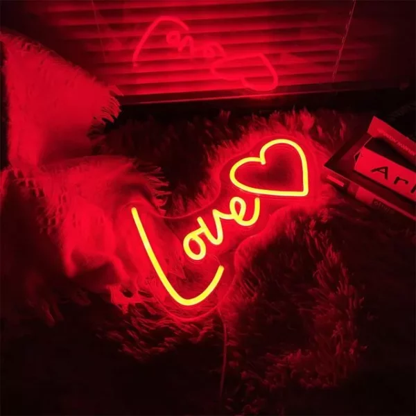 Charming Heart Neon LED Sign - Image 3