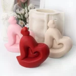 Heart Shaped Silicone 3D Mold for Candles, Chocolates, and Cakes