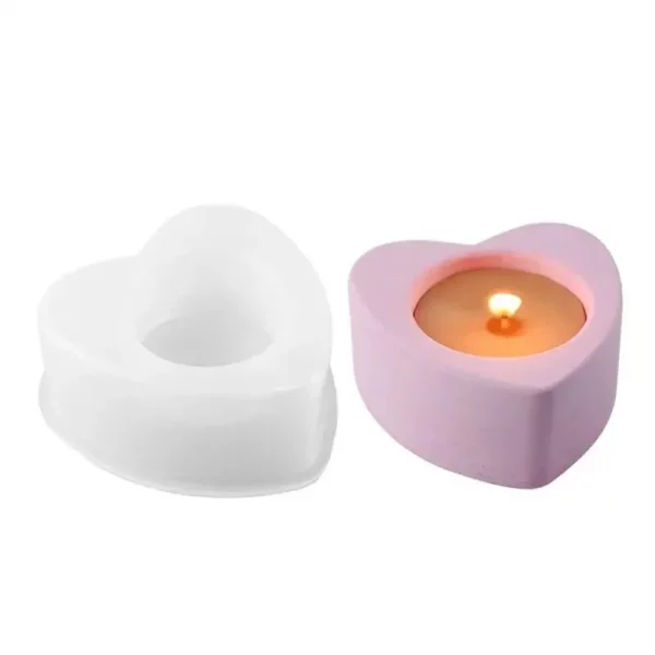 Heart-Shaped Silicone Mold for Candles, Soaps, and Cake Decorating