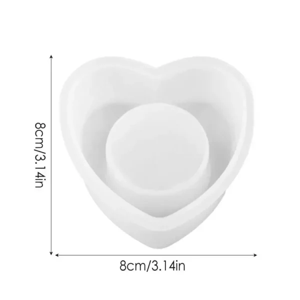 Heart-Shaped Silicone Mold for Candles, Soaps, and Cake Decorating