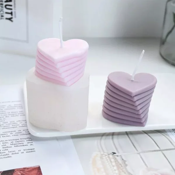 Heart-Shaped 3D Rotating Love Candle & Craft Mold - Image 2