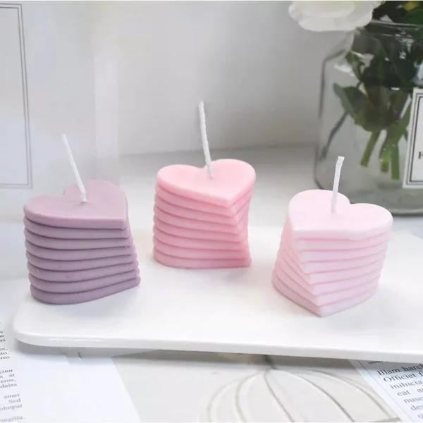 Heart-Shaped 3D Rotating Love Candle & Craft Mold - Image 4