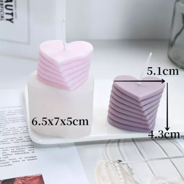 Heart-Shaped 3D Rotating Love Candle & Craft Mold - Image 6