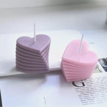 Heart-Shaped 3D Rotating Love Candle & Craft Mold