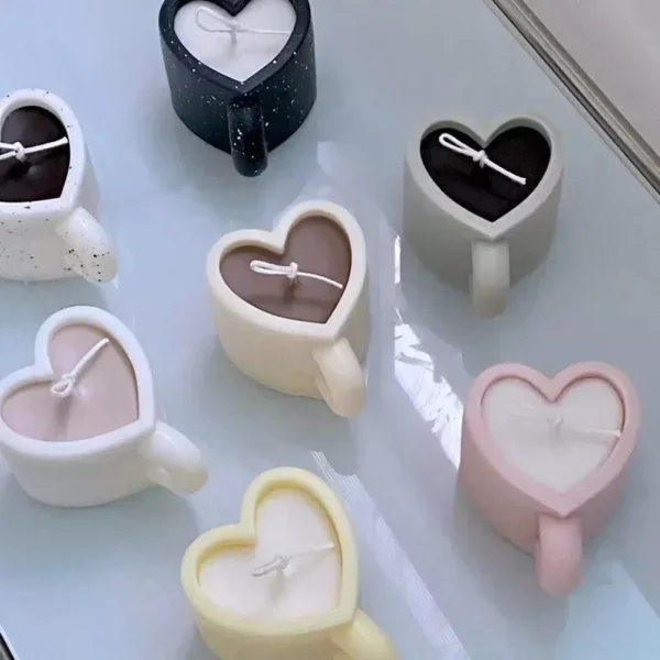 Large Heart-Shaped Silicone Mold for Candles, Soaps, and Baking