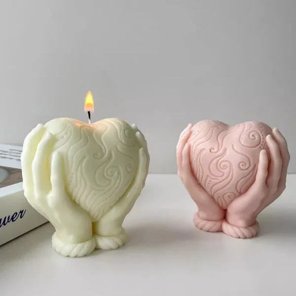 3D Heart-Shaped Silicone Mold for Love-Inspired Candles & Baking