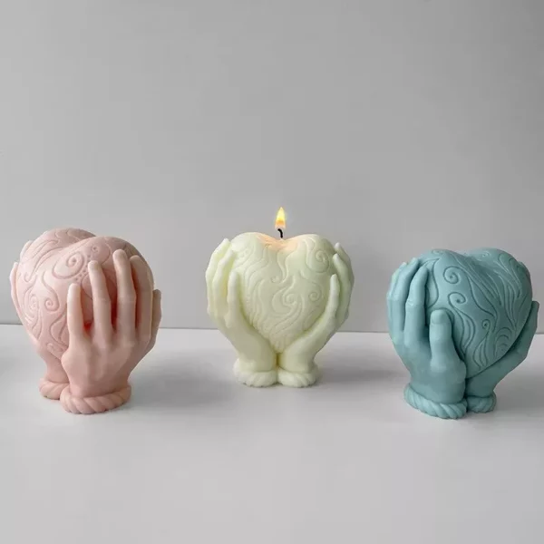 3D Heart-Shaped Silicone Mold for Love-Inspired Candles & Baking