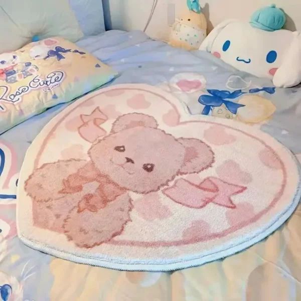 Cartoon Bear Fluffy Rug - Image 4