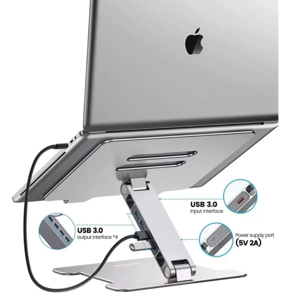 Multi-Functional Adjustable Aluminum Laptop Stand - Image 4