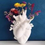 Heart-Shaped Anatomical Resin Vase