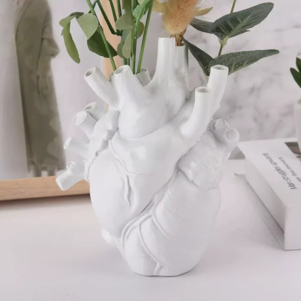 Heart-Shaped Anatomical Resin Vase