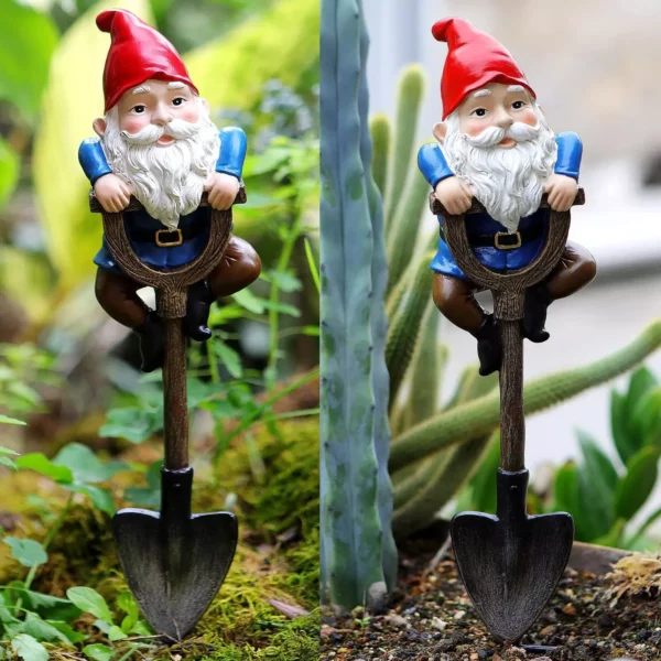 Charming Resin Animal Statues on Shovels - Image 3