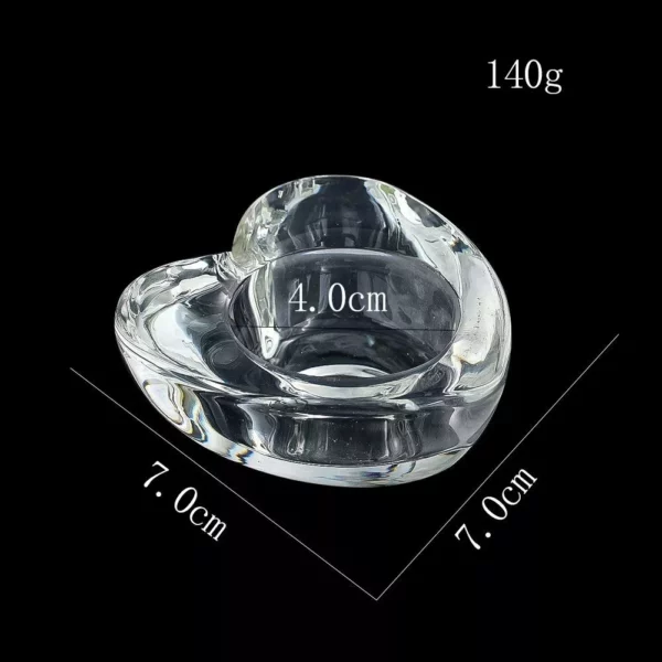 Glass Heart Tealight Candle Holder - Image 5