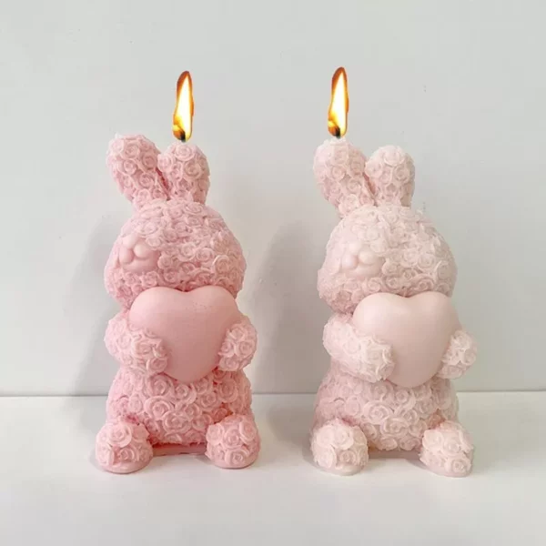 Rose Rabbit Silicone Candle & Craft Mold