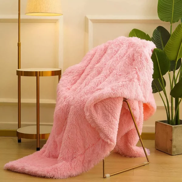 Luxurious Leopard Shaggy Throw Blanket