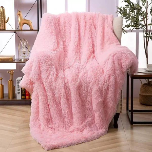 Luxurious Leopard Shaggy Throw Blanket