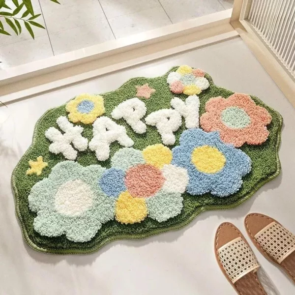 Deluxe Tufted Floral Rug