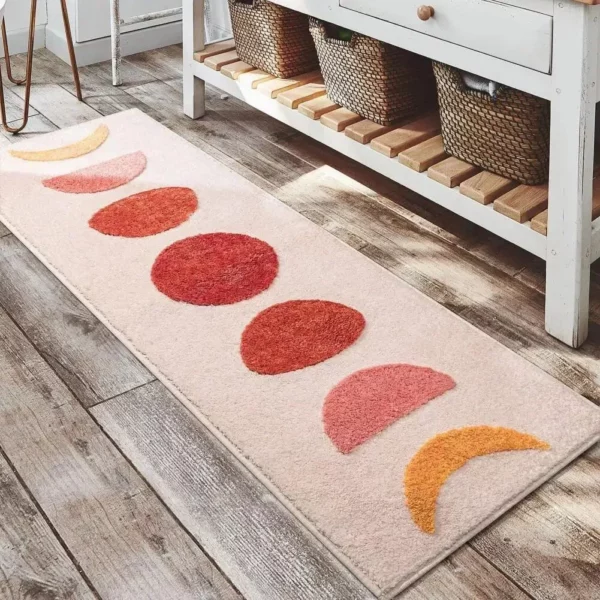 Cloud-Soft Moon Patterned Anti-Skid Bedside Carpet - Image 2