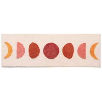 Cloud-Soft Moon Patterned Anti-Skid Bedside Carpet