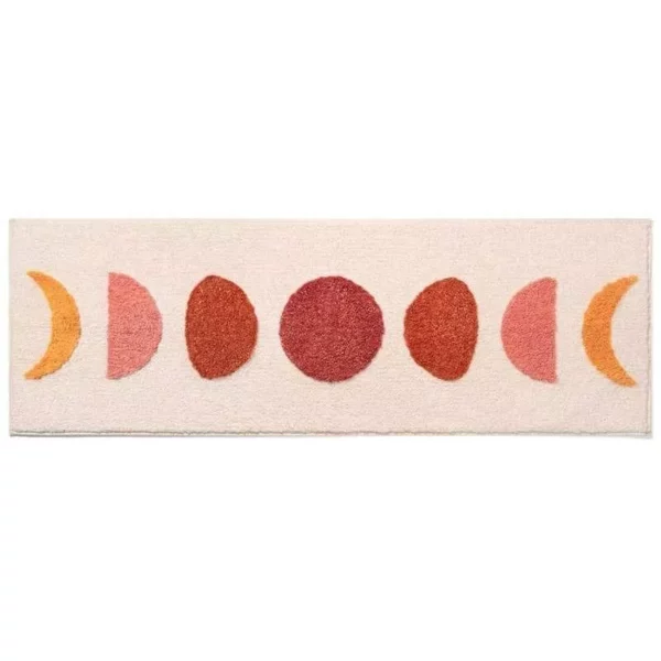 Cloud-Soft Moon Patterned Anti-Skid Bedside Carpet