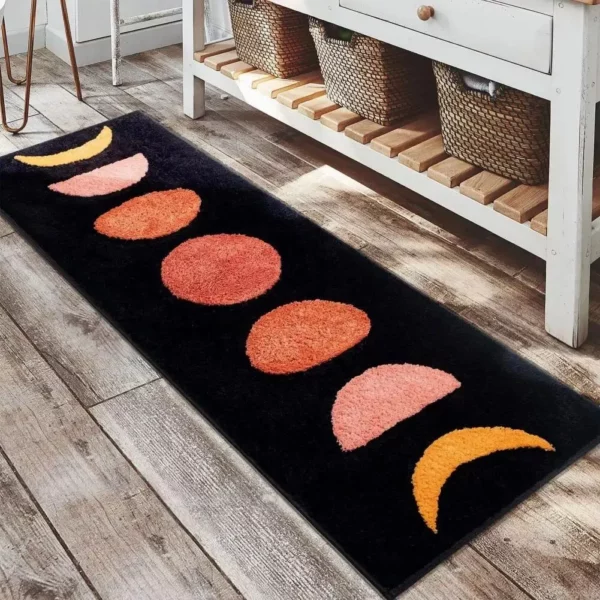 Cloud-Soft Moon Patterned Anti-Skid Bedside Carpet - Image 4