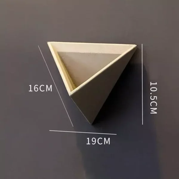 Modern Nordic Triangle Wall-Mounted Cement Flowerpot - Image 5