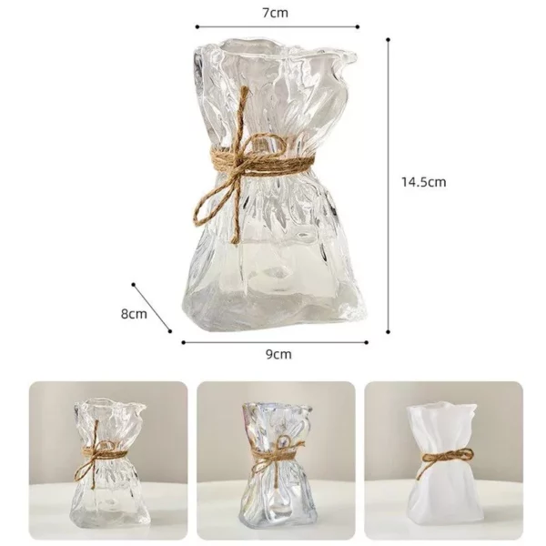 Elegant Glass & Crystal Flower Vase for Modern Home Decor - Image 4