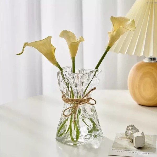 Elegant Glass & Crystal Flower Vase for Modern Home Decor - Image 5