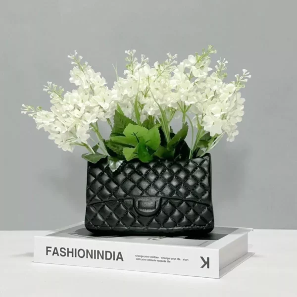 Chic Ceramic Handbag Vase - Image 6