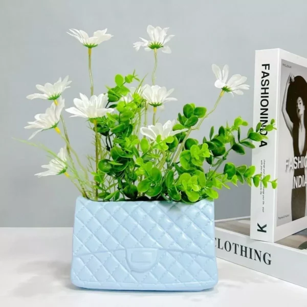 Chic Ceramic Handbag Vase - Image 2