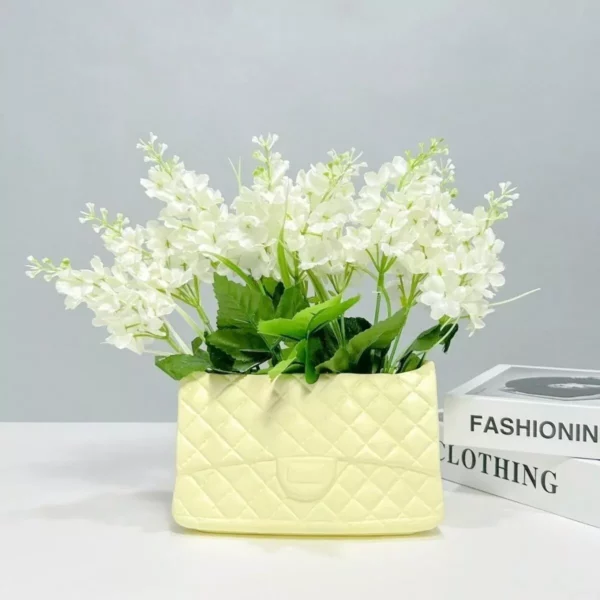 Chic Ceramic Handbag Vase - Image 3