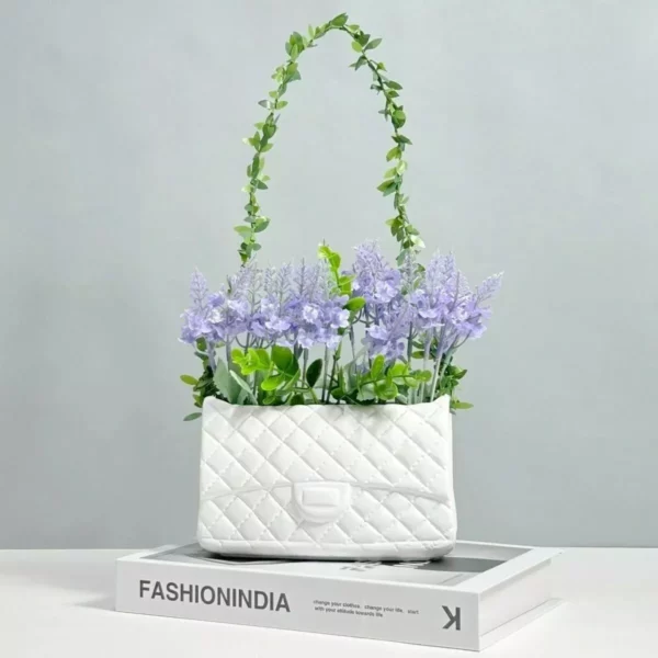 Chic Ceramic Handbag Vase