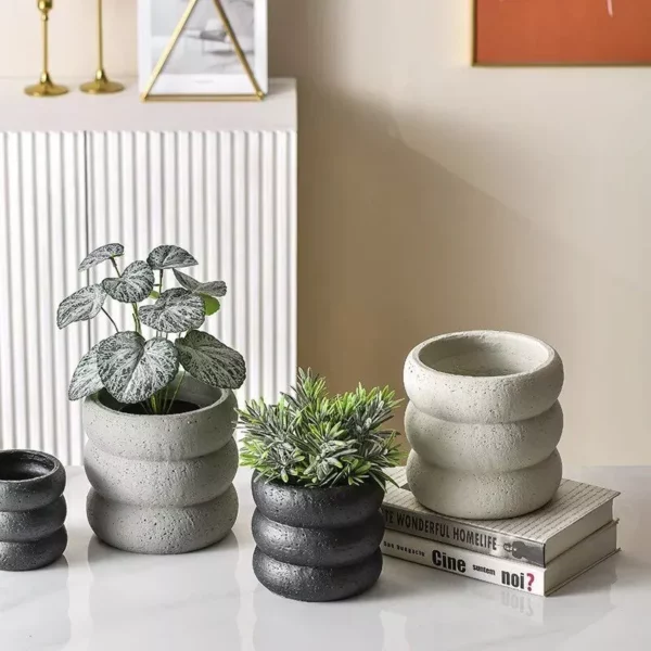 Minimalist Nordic Cement Flowerpot - Image 3