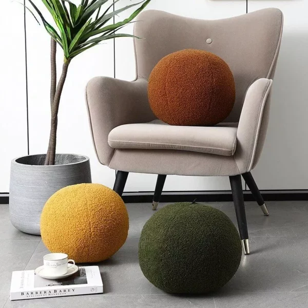 Luxurious Wool Ball Cushion