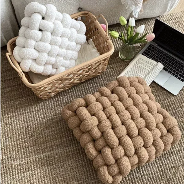 Plush Nordic Knot Cushion